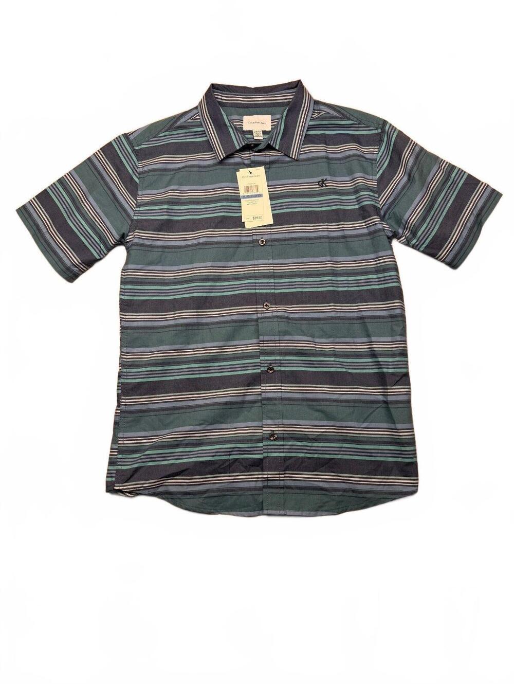 Calvin Klein Jeans Button-Up Shirt Men XL Striped Casual